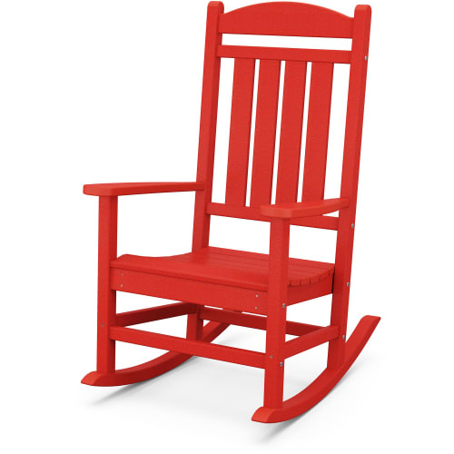 Cape Soleil, Verde Porch Rocker in Sunset Red